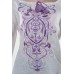 Boho Style Ukrainian Embroidered Folk  Blouse "Magic Herbs" purple on white